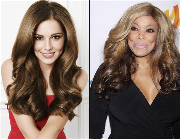 Cheryl Cole and Wendy Williams wearing the weave.