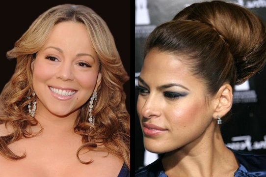 No.1-Red Carpet Beauty Mariah Carey and No.2 Eva Mendes